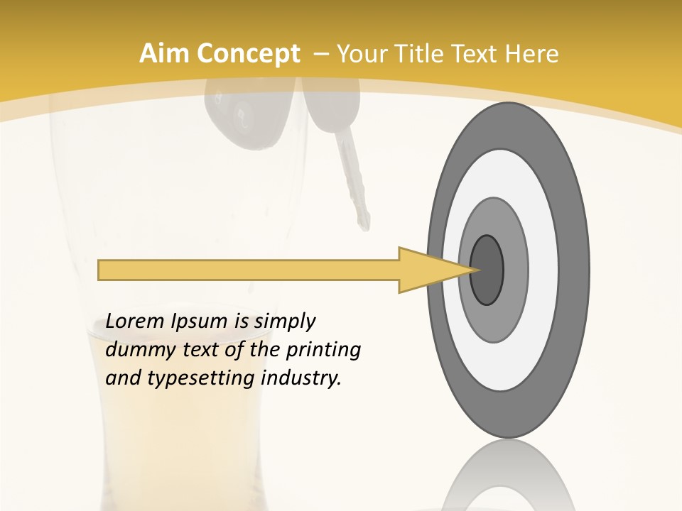 Drunk Driving Concept - Beer, Keys And Handcuffs PowerPoint Template