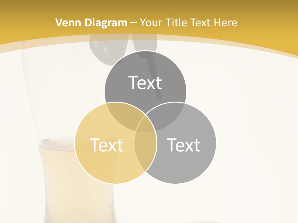Drunk Driving Concept - Beer, Keys And Handcuffs PowerPoint Template