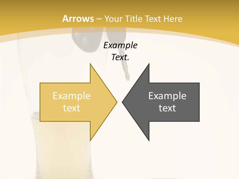 Drunk Driving Concept - Beer, Keys And Handcuffs PowerPoint Template
