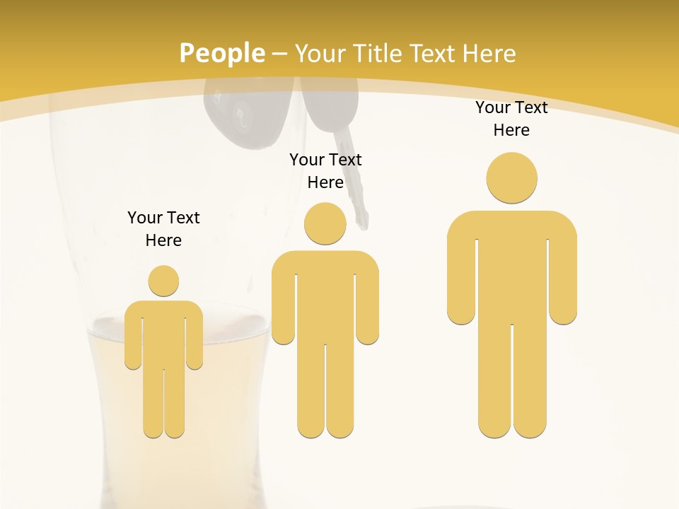 Drunk Driving Concept - Beer, Keys And Handcuffs PowerPoint Template