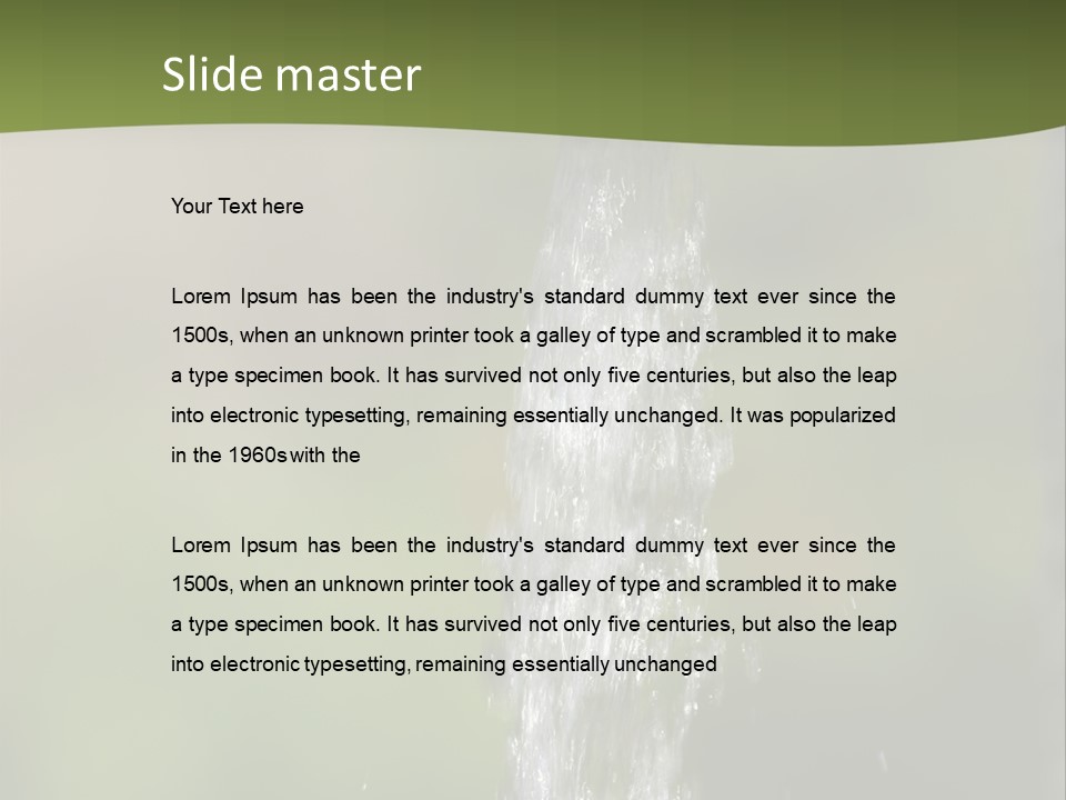 Open Tap With Running Water PowerPoint Template