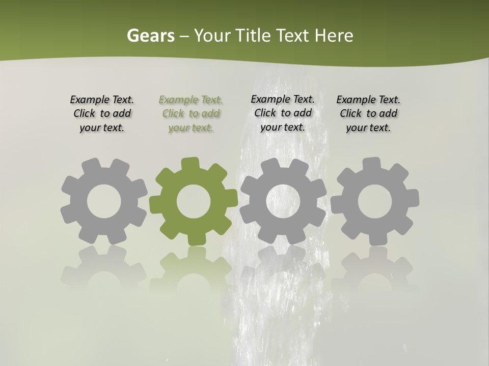 Open Tap With Running Water PowerPoint Template