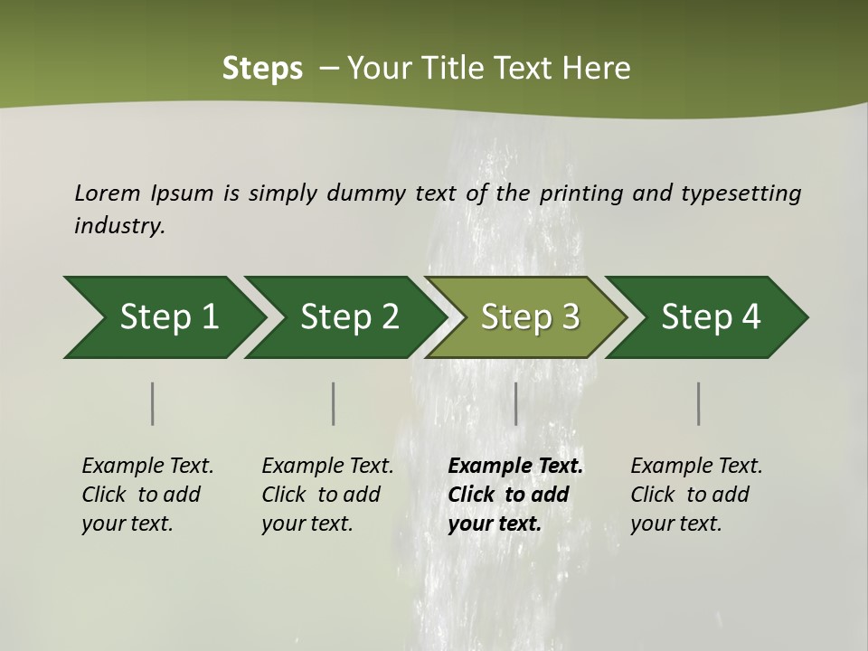 Open Tap With Running Water PowerPoint Template