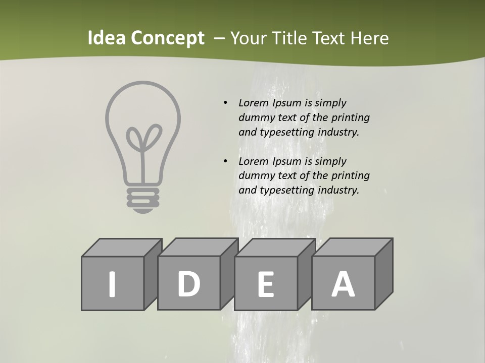 Open Tap With Running Water PowerPoint Template