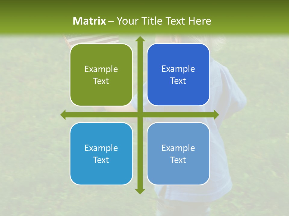 Toddler Running Around Waving An American Flag PowerPoint Template