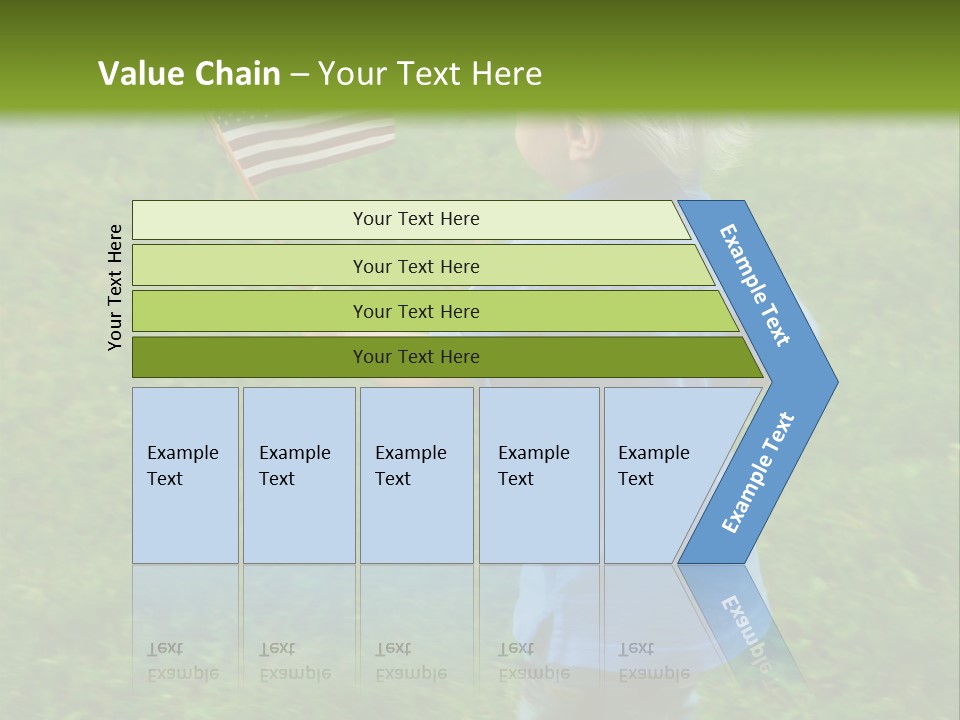 Toddler Running Around Waving An American Flag PowerPoint Template