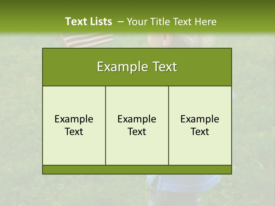 Toddler Running Around Waving An American Flag PowerPoint Template