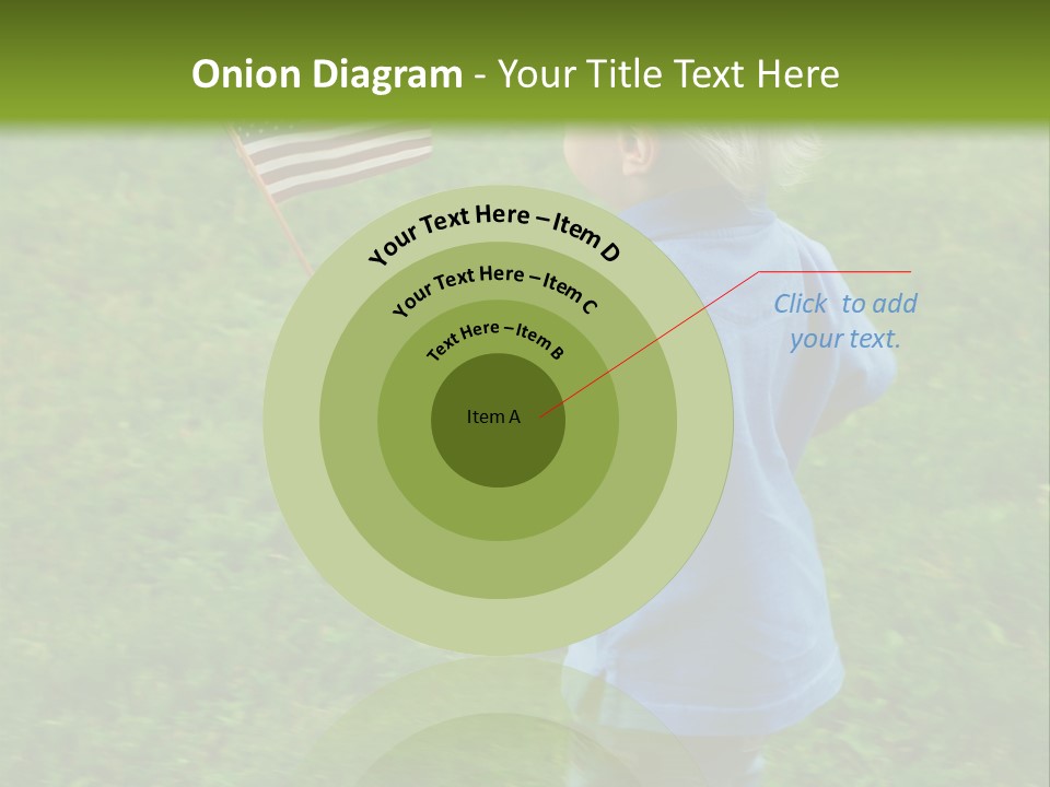 Toddler Running Around Waving An American Flag PowerPoint Template