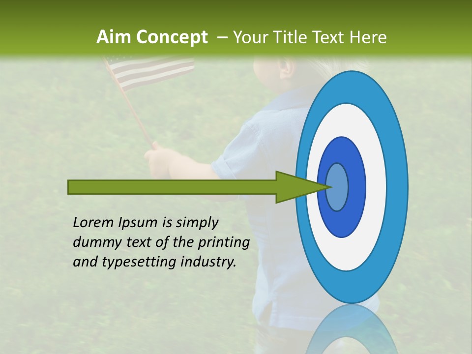 Toddler Running Around Waving An American Flag PowerPoint Template