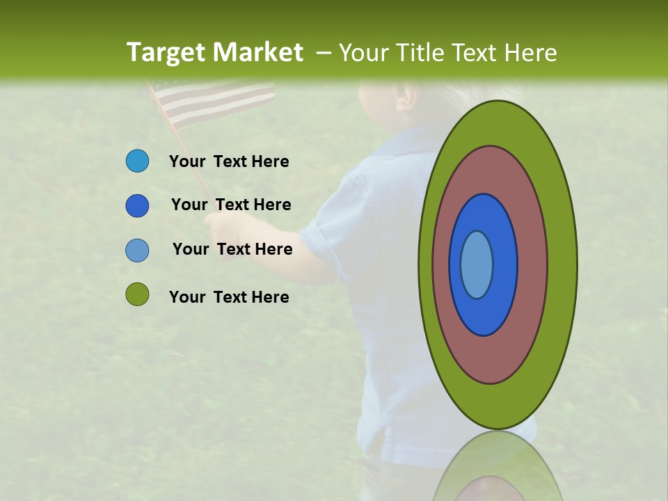 Toddler Running Around Waving An American Flag PowerPoint Template