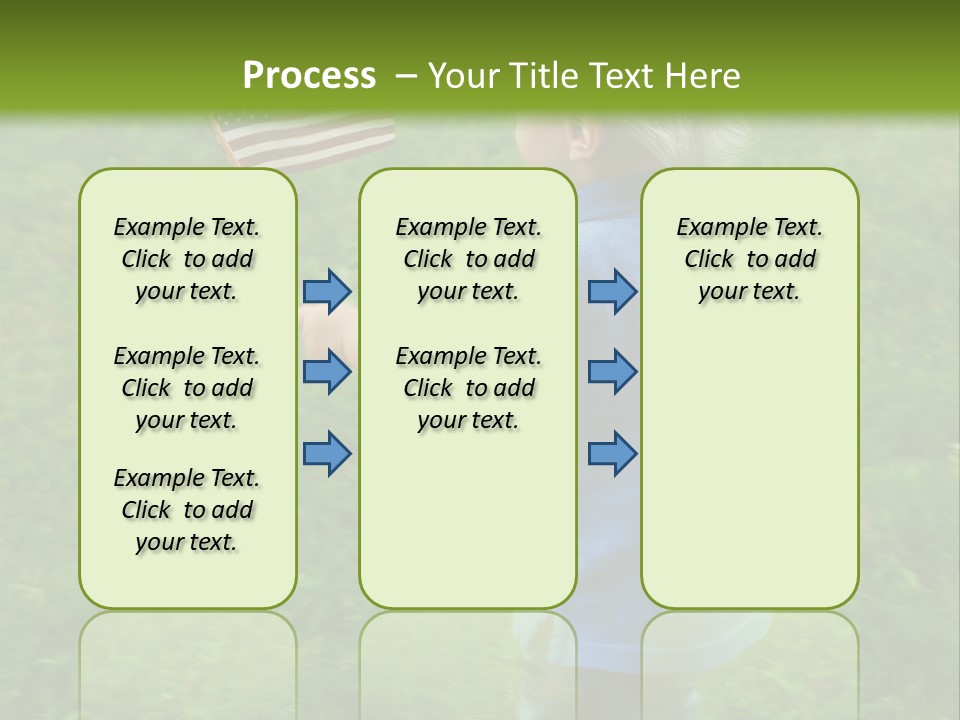 Toddler Running Around Waving An American Flag PowerPoint Template