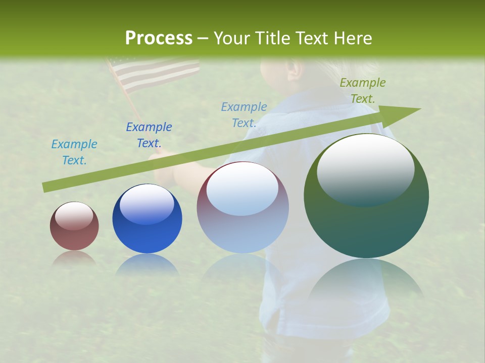 Toddler Running Around Waving An American Flag PowerPoint Template