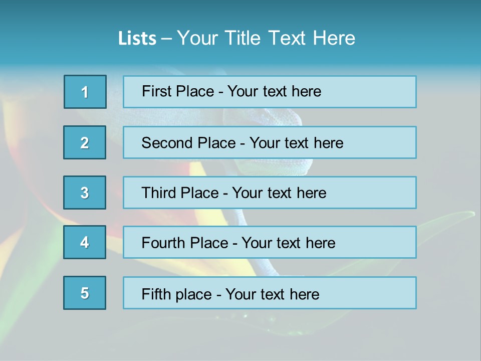 Chameleons Belong To One Of The Best Known Lizard Families. PowerPoint Template