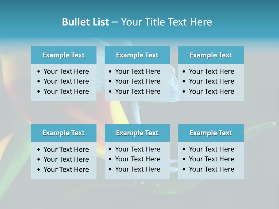 Chameleons Belong To One Of The Best Known Lizard Families. PowerPoint Template