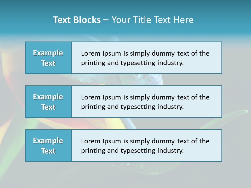 Chameleons Belong To One Of The Best Known Lizard Families. PowerPoint Template