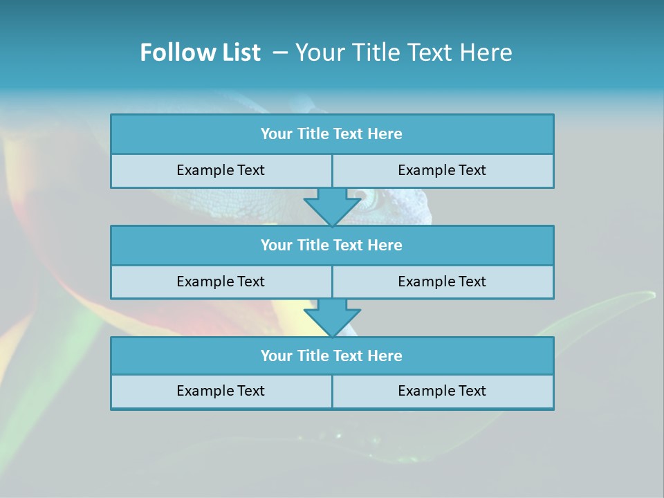 Chameleons Belong To One Of The Best Known Lizard Families. PowerPoint Template