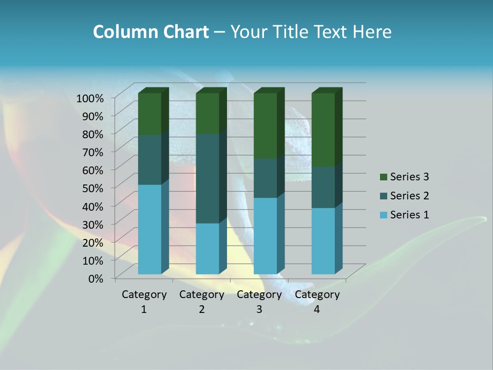 Chameleons Belong To One Of The Best Known Lizard Families. PowerPoint Template