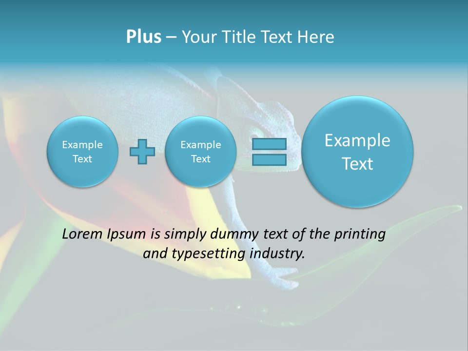 Chameleons Belong To One Of The Best Known Lizard Families. PowerPoint Template