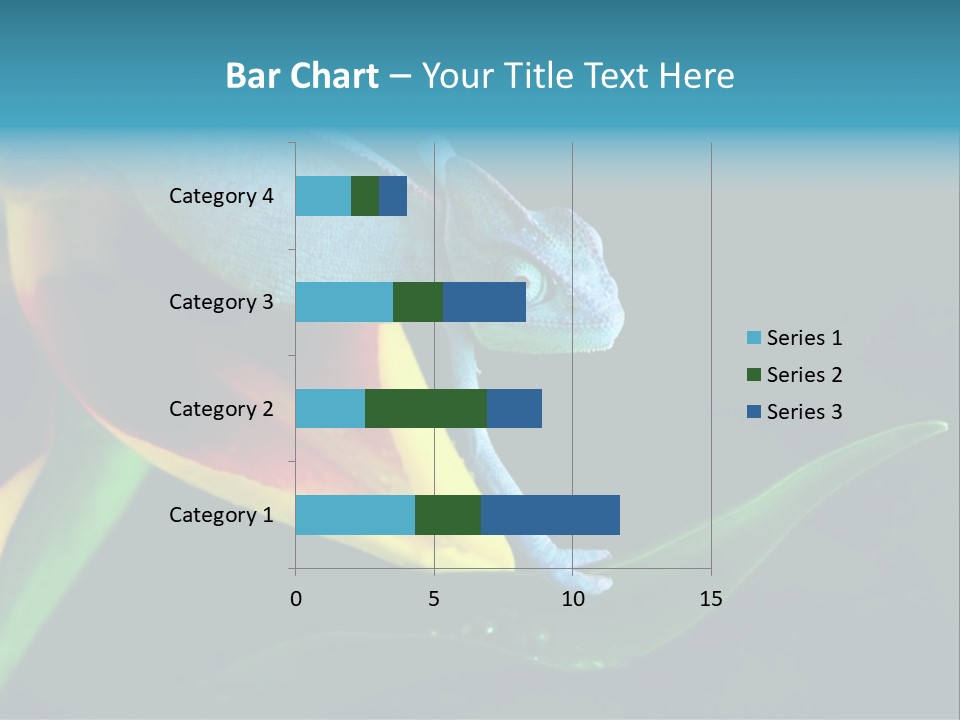 Chameleons Belong To One Of The Best Known Lizard Families. PowerPoint Template