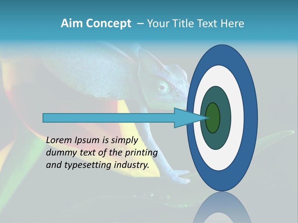 Chameleons Belong To One Of The Best Known Lizard Families. PowerPoint Template