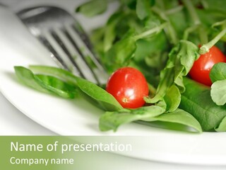 Fresh Green Salad PowerPoint Template