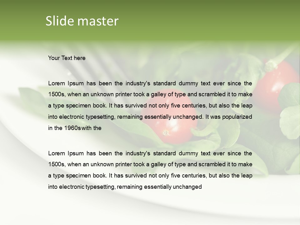Fresh Green Salad PowerPoint Template