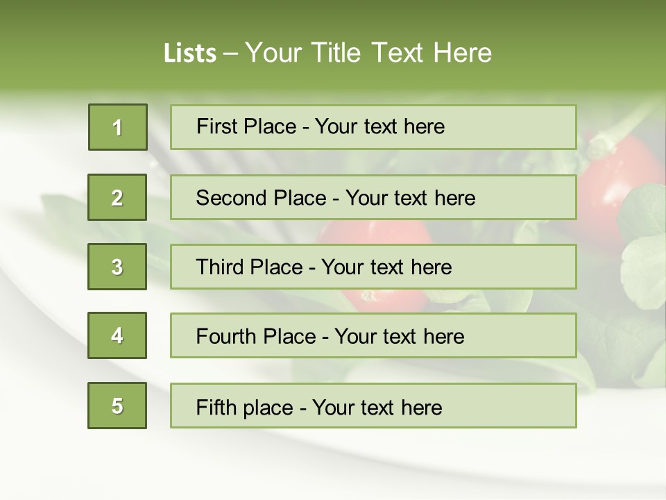 Fresh Green Salad PowerPoint Template