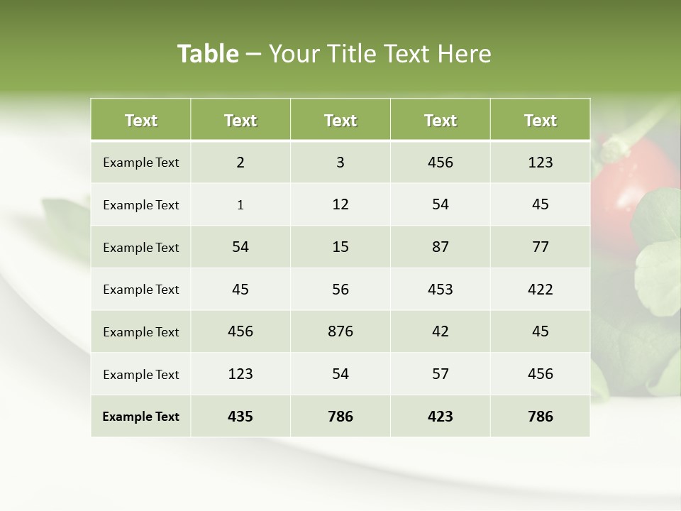 Fresh Green Salad PowerPoint Template