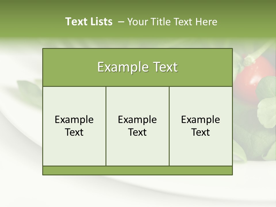 Fresh Green Salad PowerPoint Template