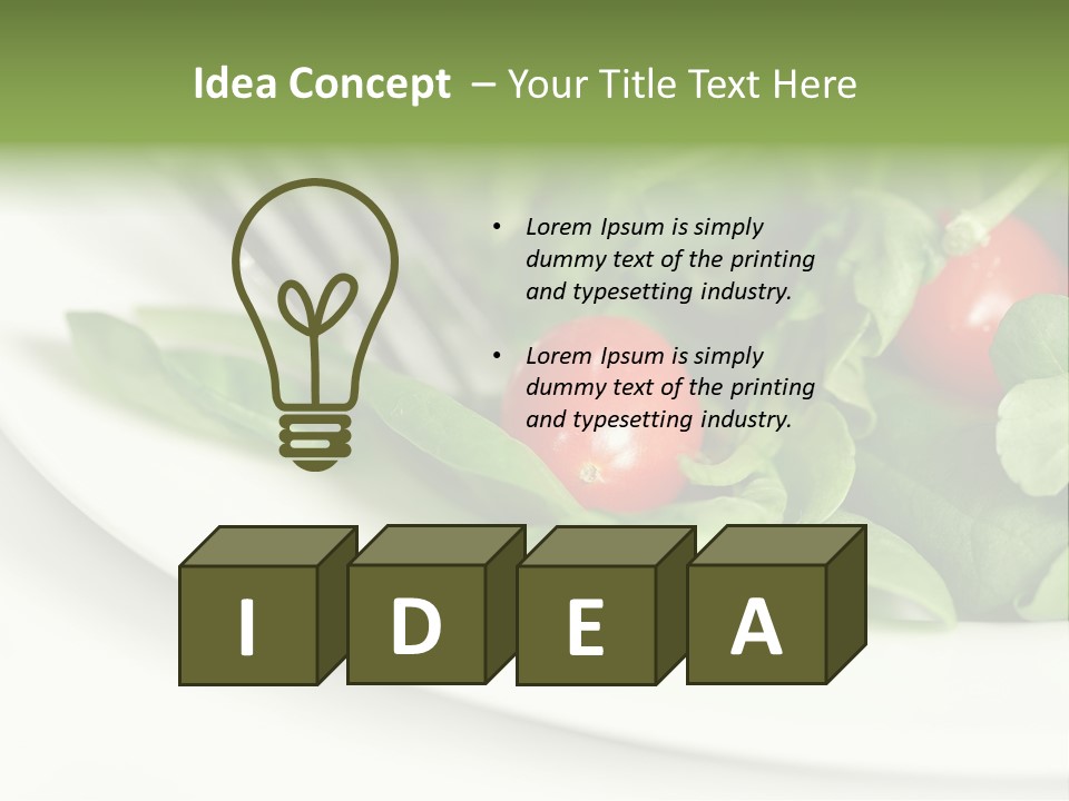 Fresh Green Salad PowerPoint Template