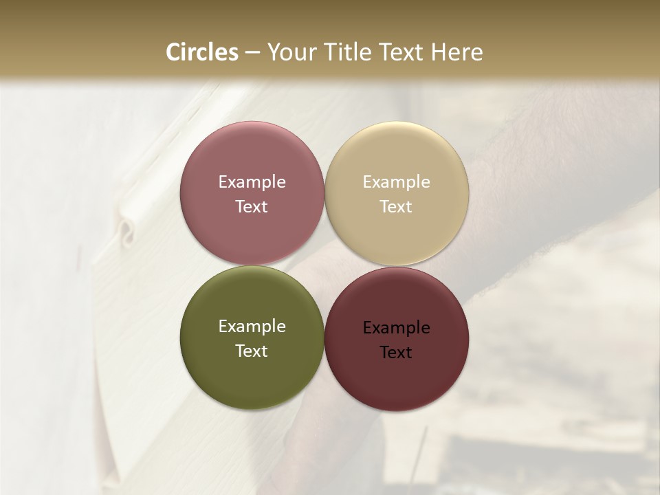 Home Builder's Hands Installing Siding PowerPoint Template