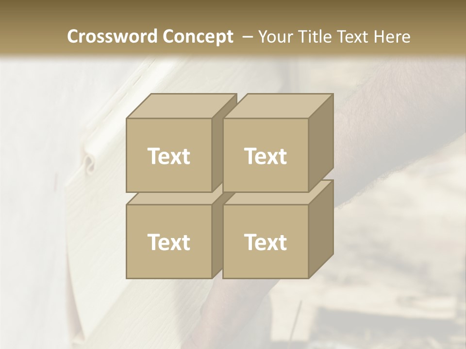 Home Builder's Hands Installing Siding PowerPoint Template