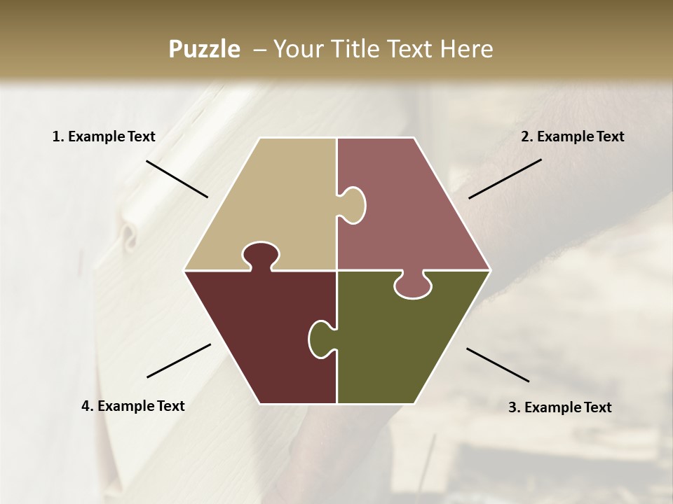 Home Builder's Hands Installing Siding PowerPoint Template