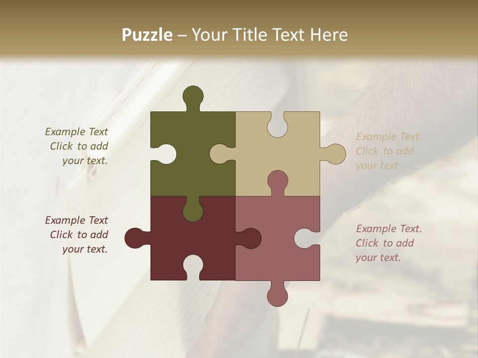 Home Builder's Hands Installing Siding PowerPoint Template
