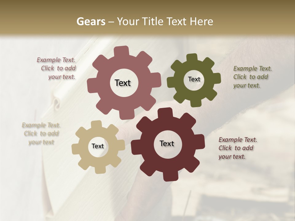 Home Builder's Hands Installing Siding PowerPoint Template