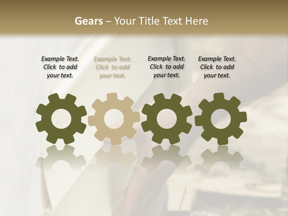 Home Builder's Hands Installing Siding PowerPoint Template