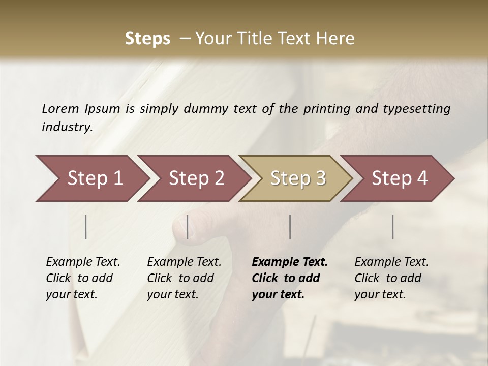 Home Builder's Hands Installing Siding PowerPoint Template