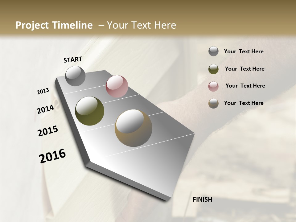 Home Builder's Hands Installing Siding PowerPoint Template