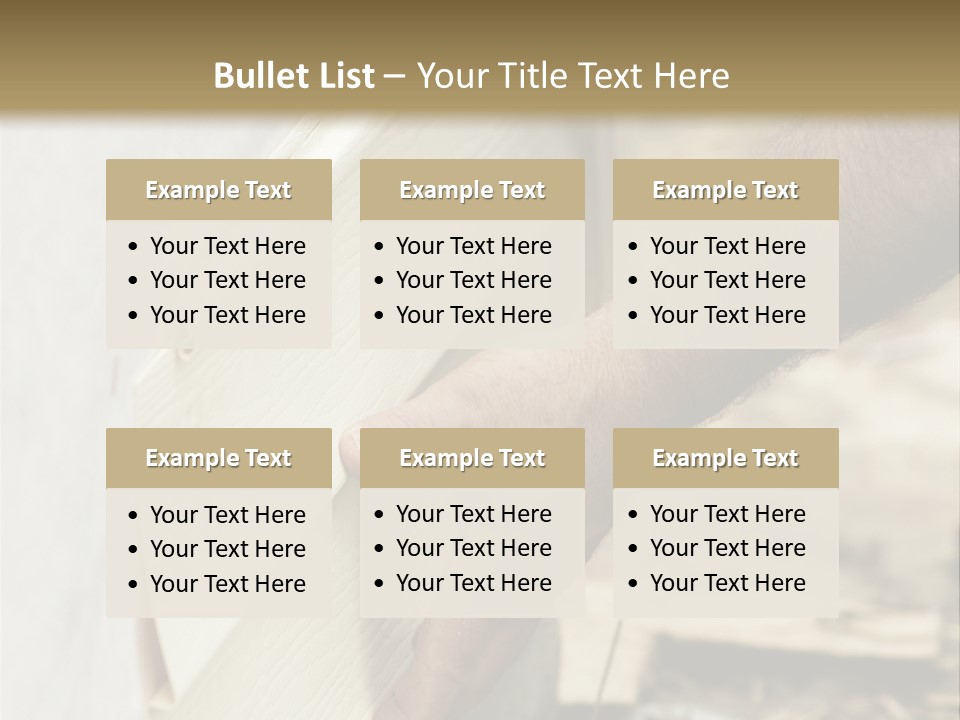 Home Builder's Hands Installing Siding PowerPoint Template