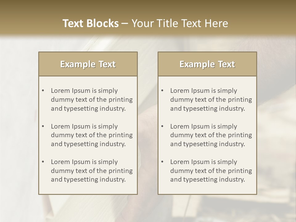 Home Builder's Hands Installing Siding PowerPoint Template