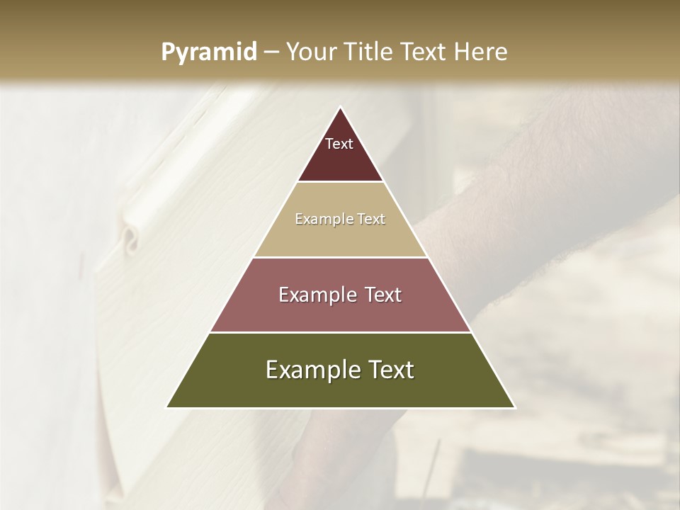 Home Builder's Hands Installing Siding PowerPoint Template