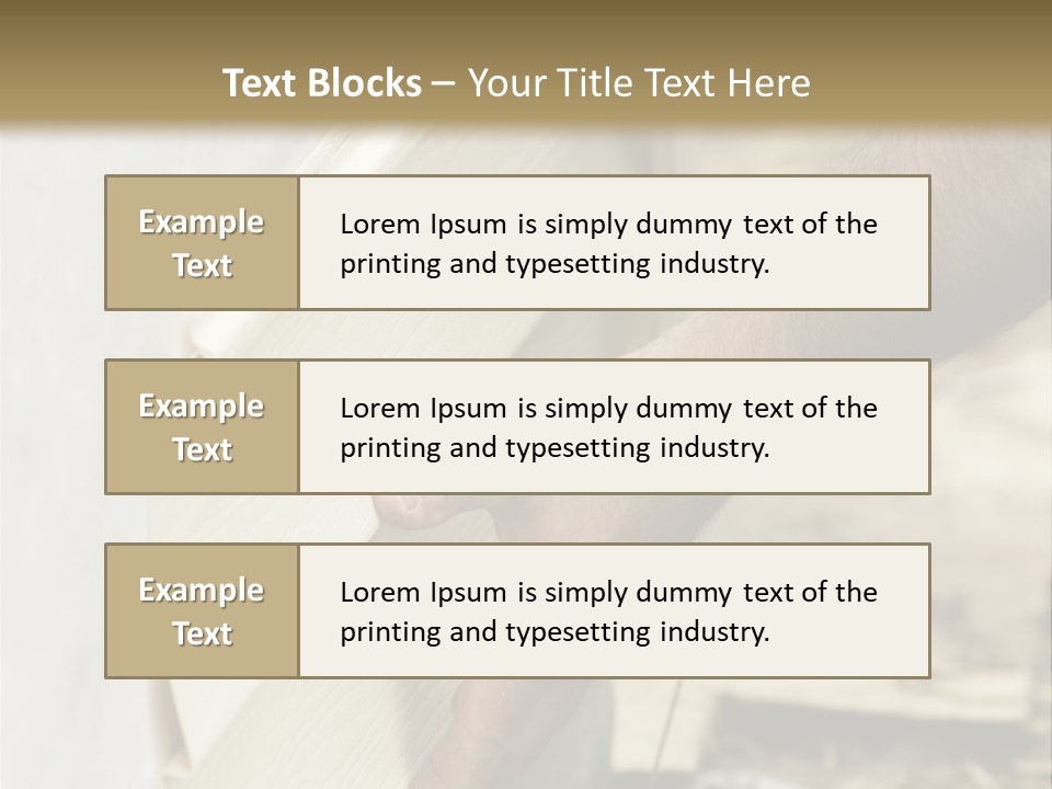 Home Builder's Hands Installing Siding PowerPoint Template