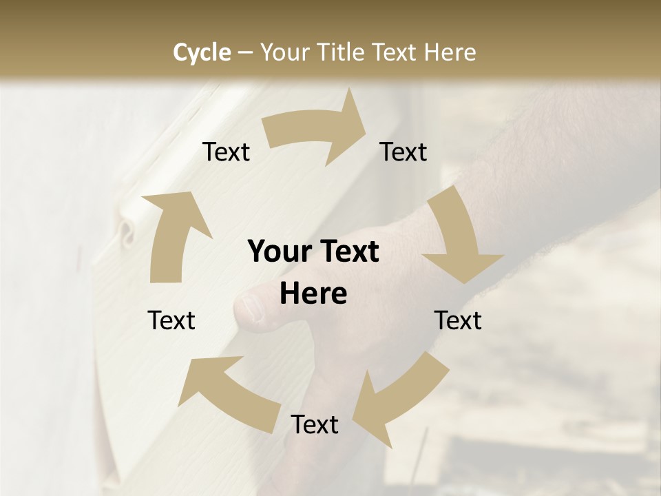 Home Builder's Hands Installing Siding PowerPoint Template