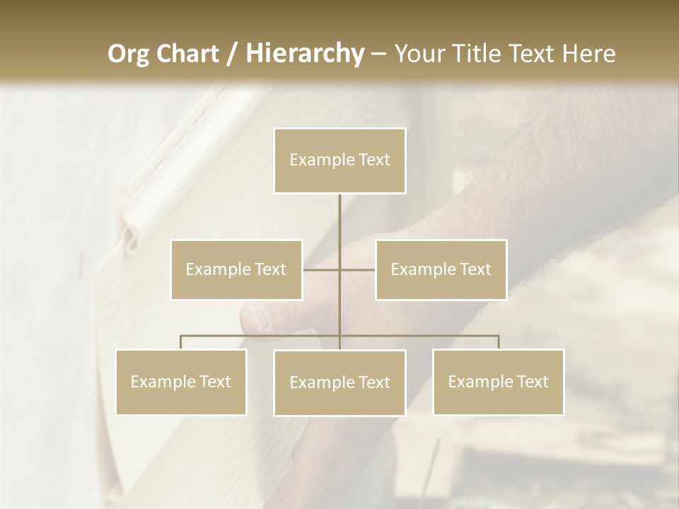 Home Builder's Hands Installing Siding PowerPoint Template