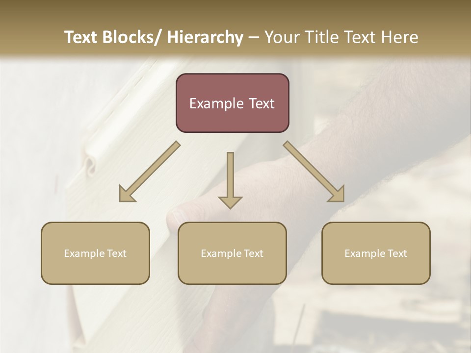 Home Builder's Hands Installing Siding PowerPoint Template