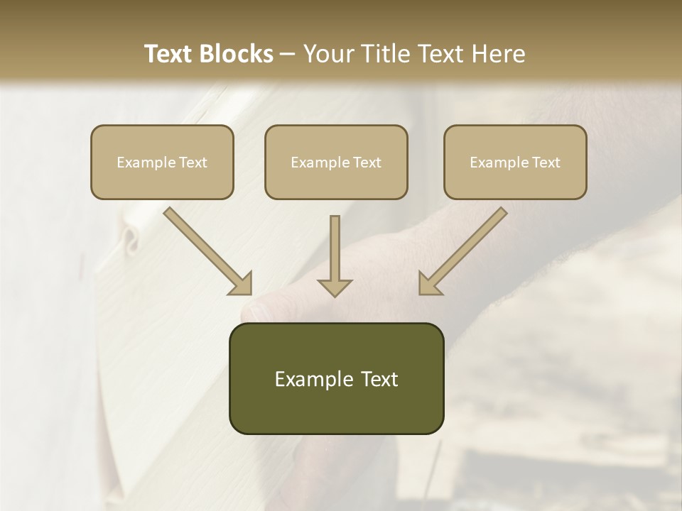 Home Builder's Hands Installing Siding PowerPoint Template