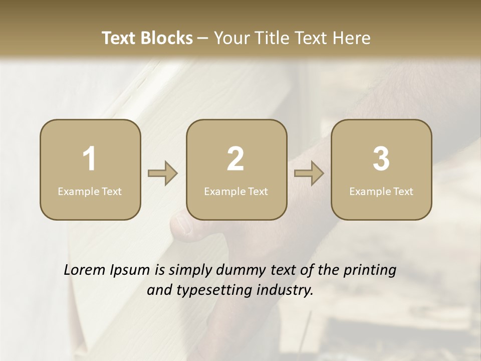 Home Builder's Hands Installing Siding PowerPoint Template