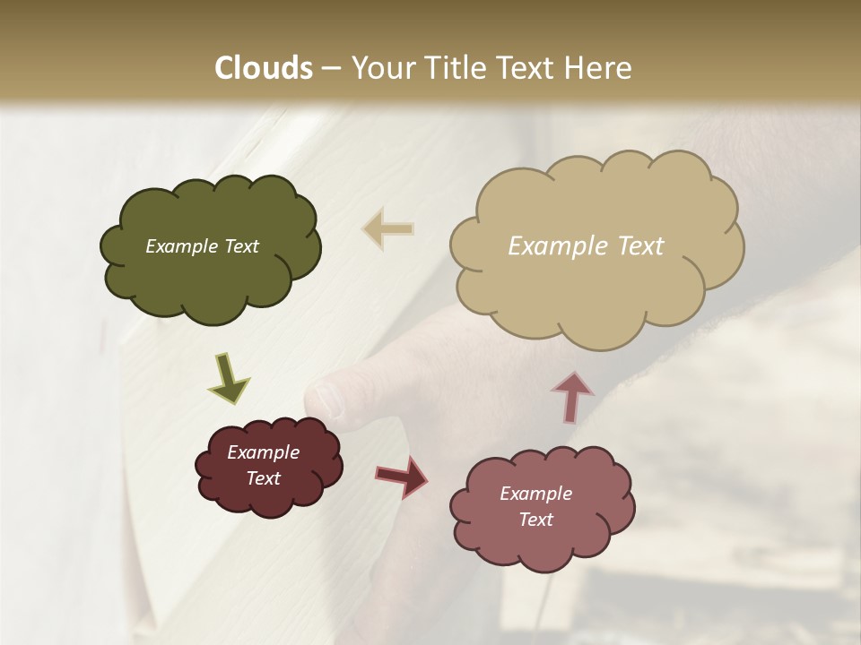 Home Builder's Hands Installing Siding PowerPoint Template