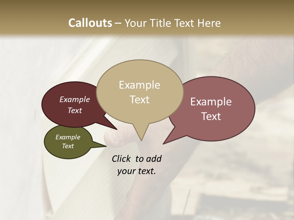 Home Builder's Hands Installing Siding PowerPoint Template
