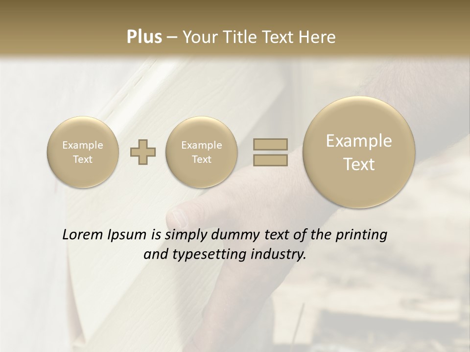 Home Builder's Hands Installing Siding PowerPoint Template